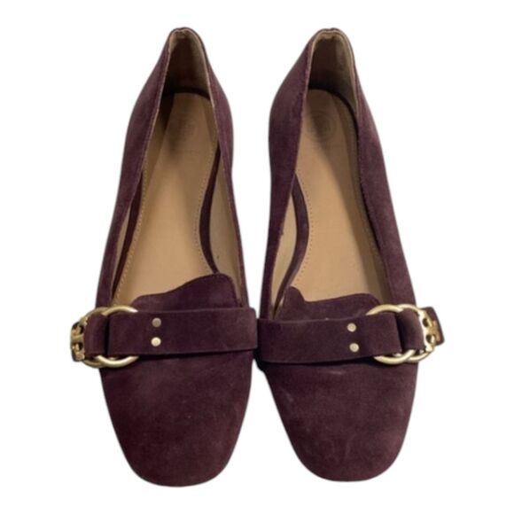Tory Burch Shoes - Elegant Tory Burch Burgundy Suede Loafers